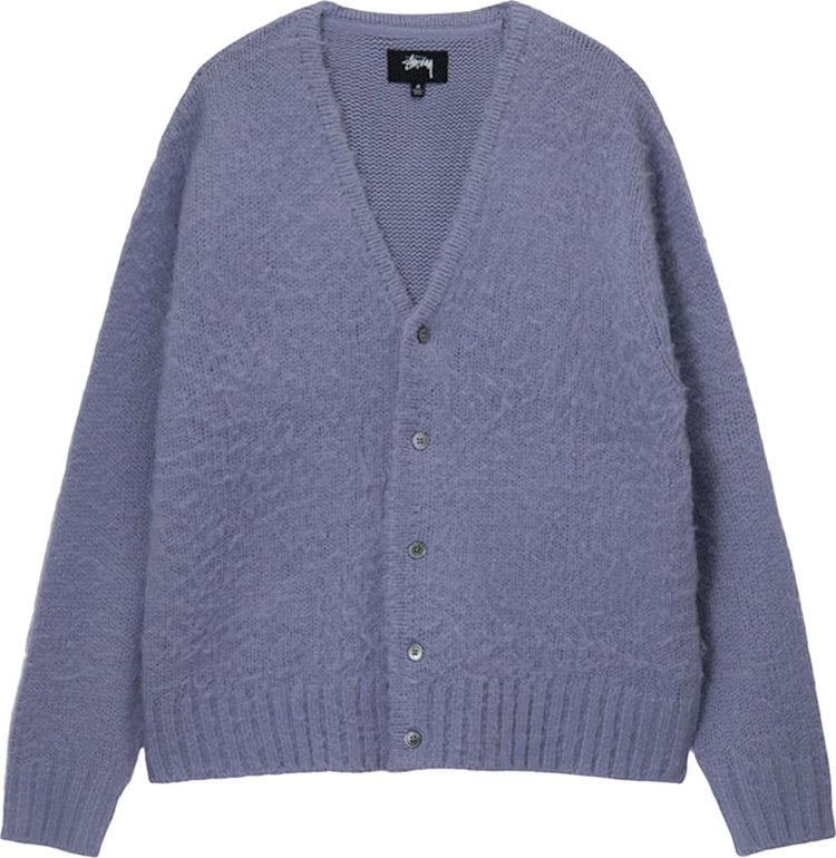 Stussy Brushed Cardigan 'Lavender', purple