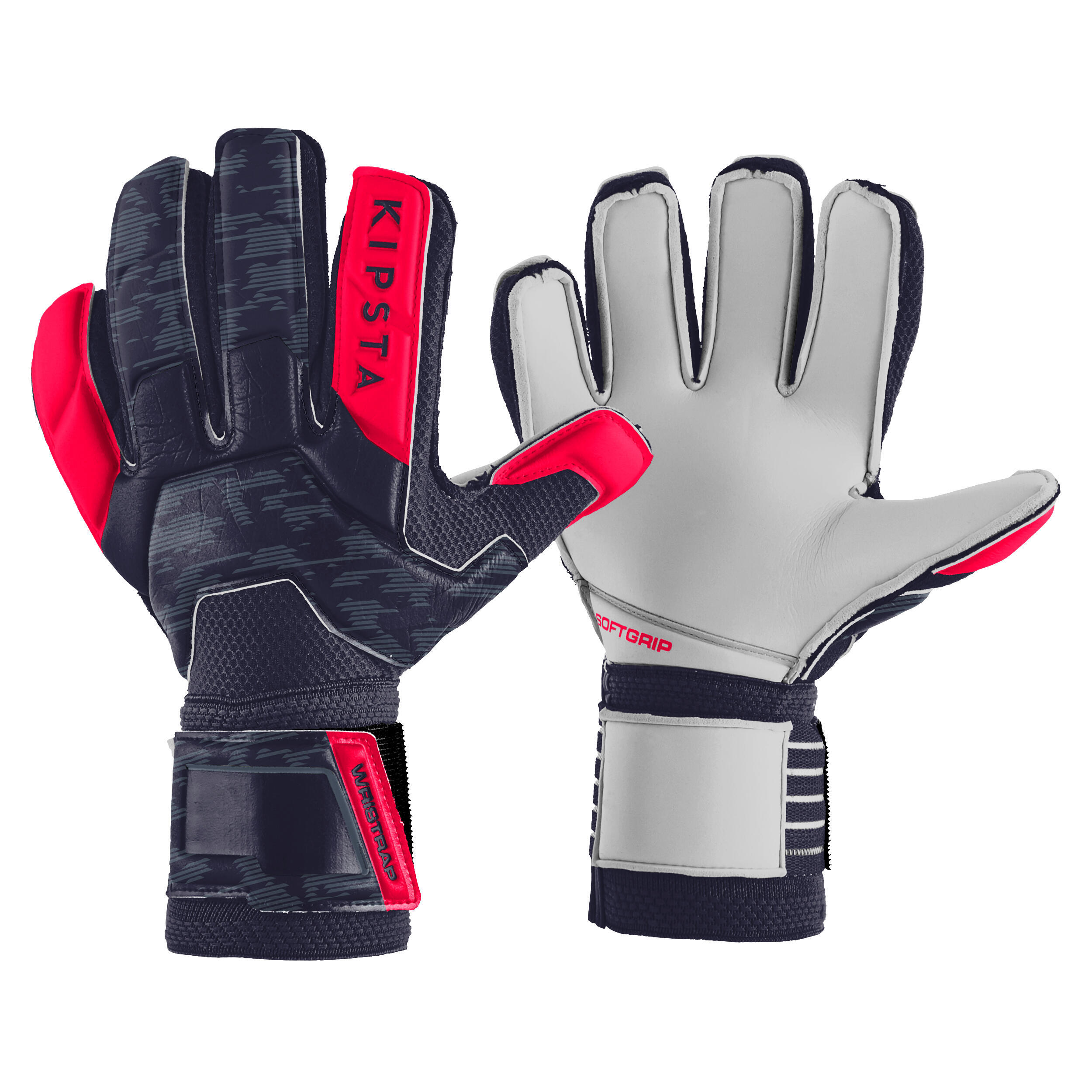 Goalkeeper gloves Kipsta F500 women/men, dark blue/pink