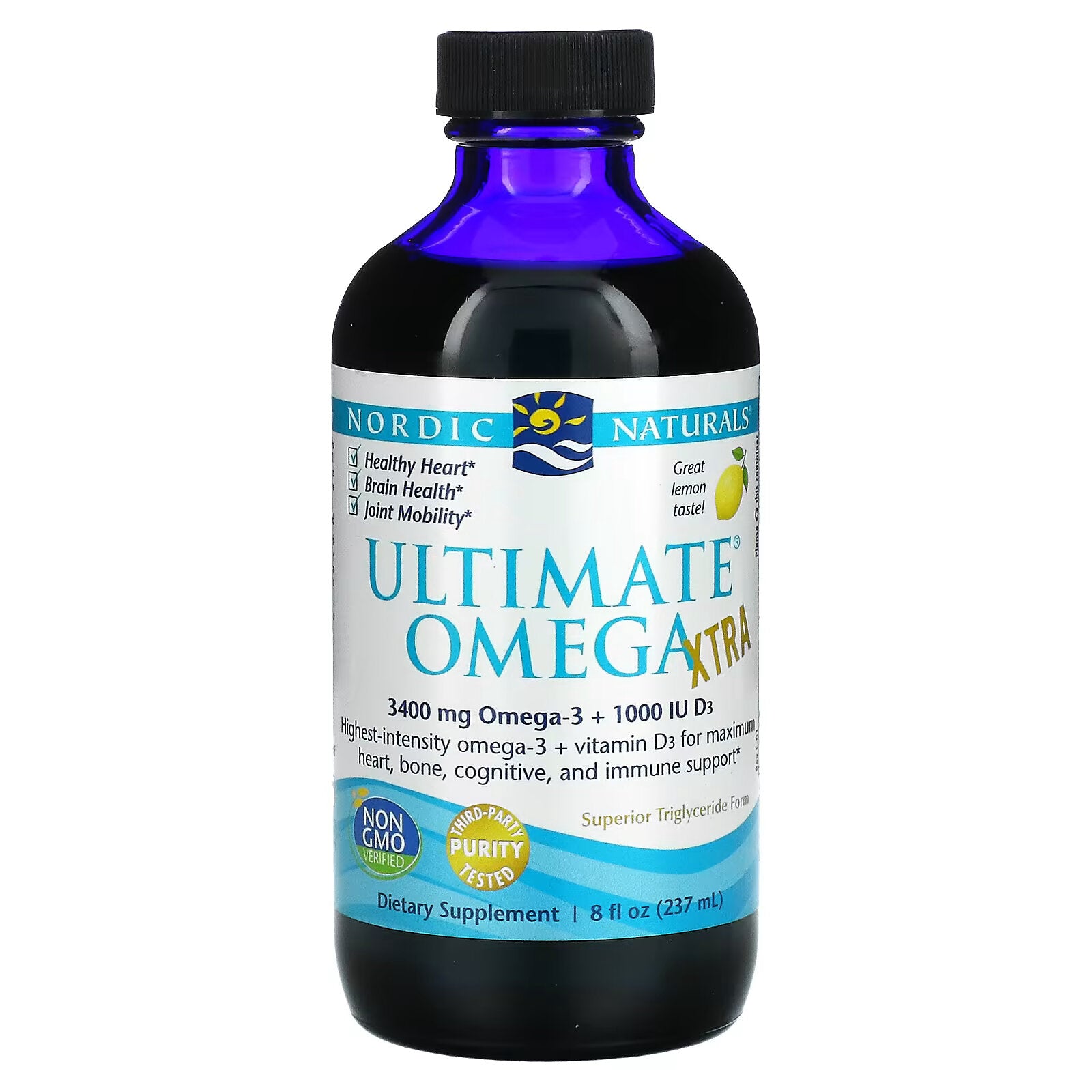 Nordic Naturals، Ultimate Omega Xtra، ليمون، 8 أونصة سائلة (237 مل)