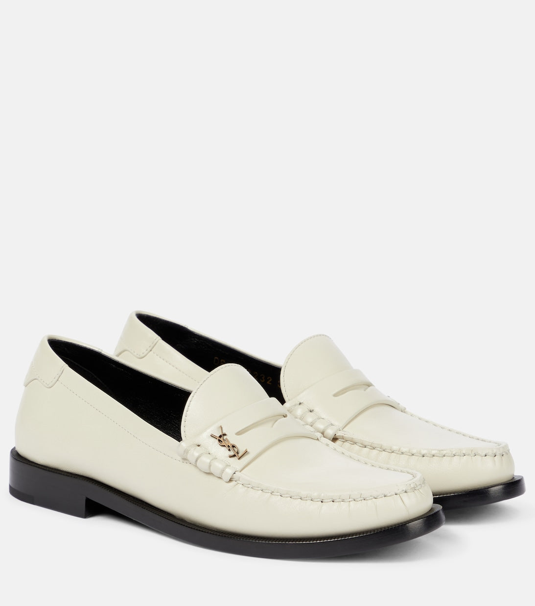 Le Loafer Saint Laurent leather loafers, white