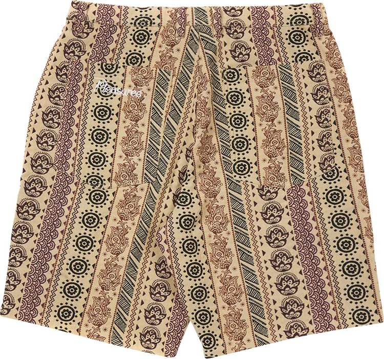 Pleasures Orbit Shorts 'Tan', tan