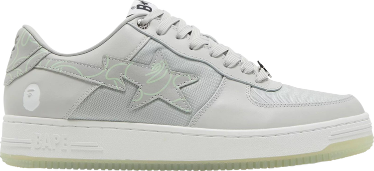 Sneakers Wmns Bapesta Text Code Camo - Gray