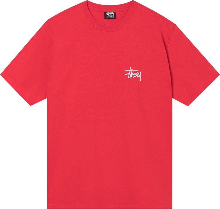 Stussy Basic Tee 'Red', red