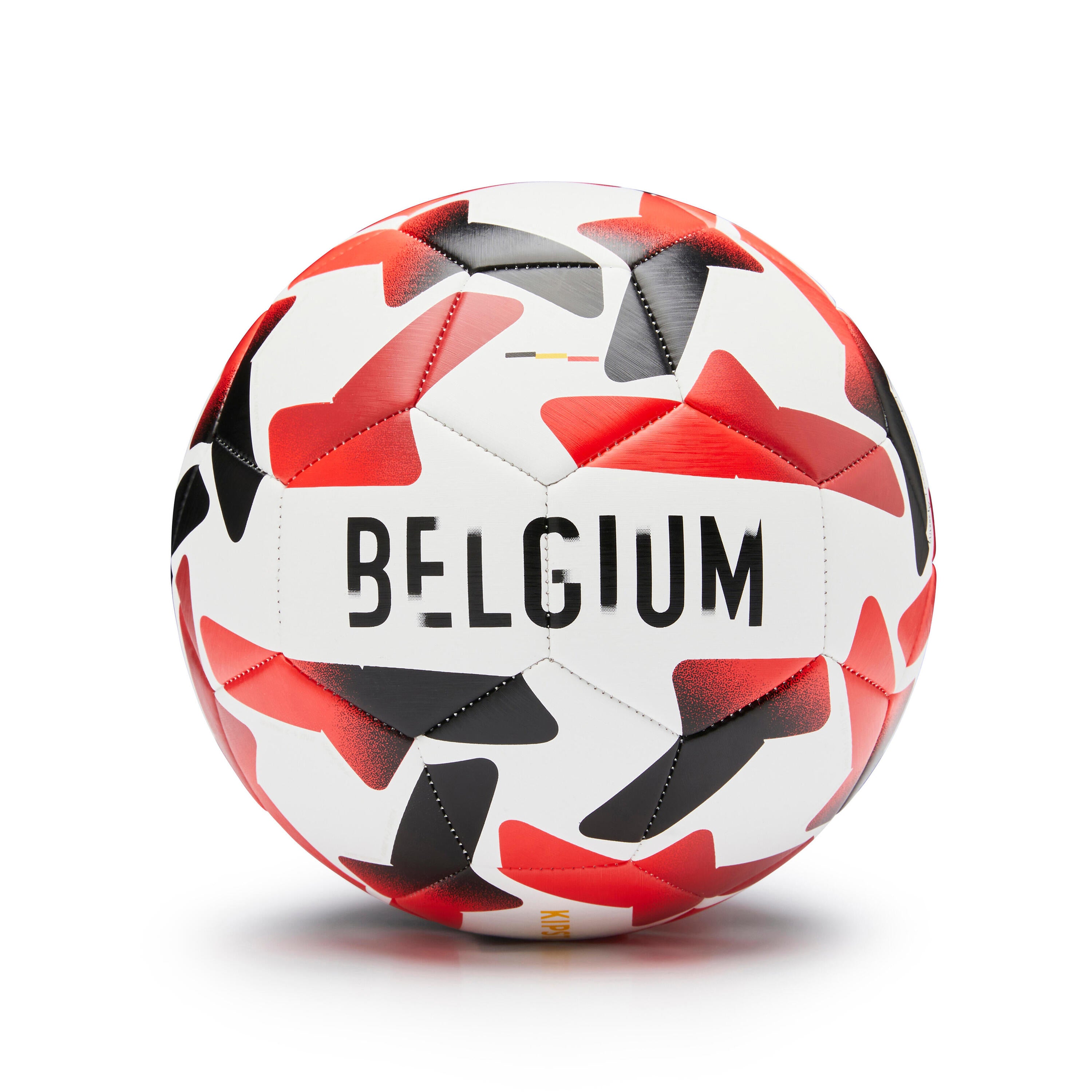 Soccer training ball Belgium 2022 size 5 KIPSTA, white/red/black