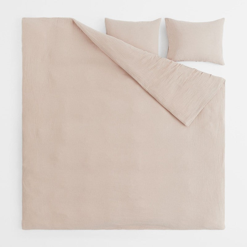 Double bedding set H&M Home Muslin, beige