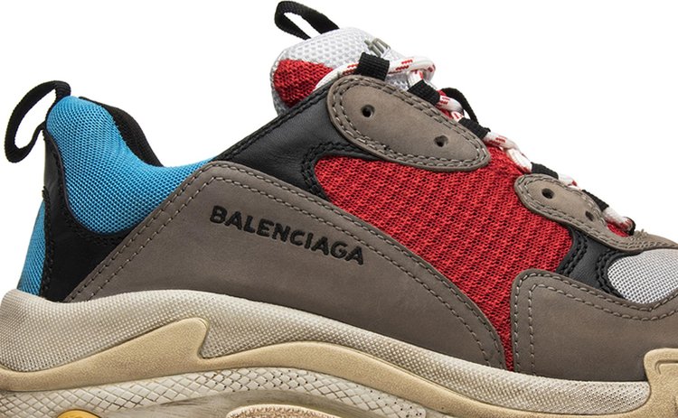 حذاء رياضي Balenciaga Triple S باللون الأزرق والأحمر 2018، متعدد الألوان