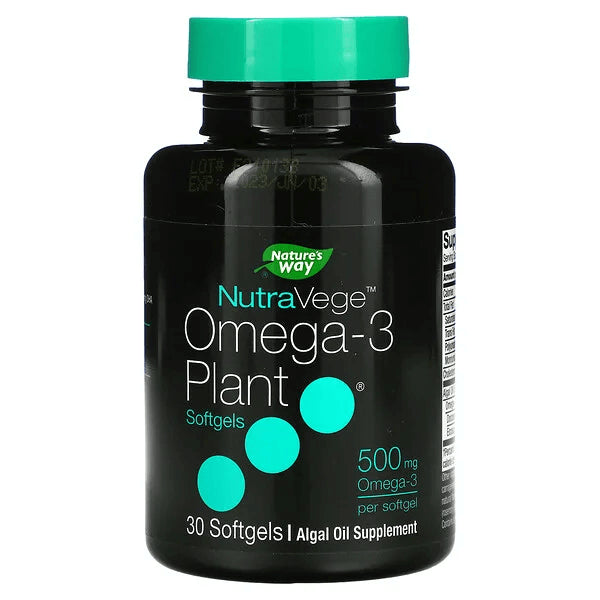 Plant Omega-3 NutraVege 500 mg 30 soft, Nature's Way