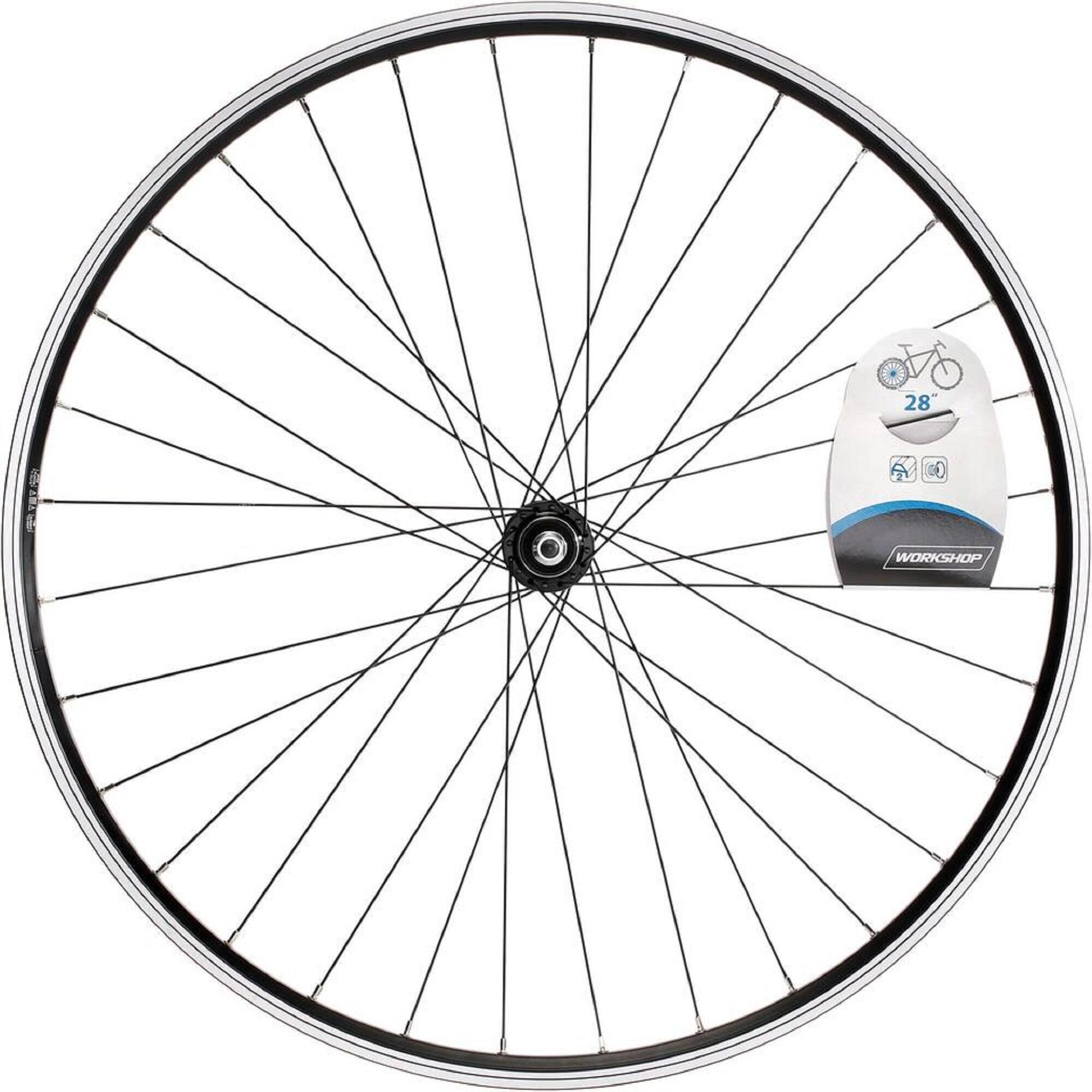 Hybrid bike rear wheel 28 inches with double rim black Riverside