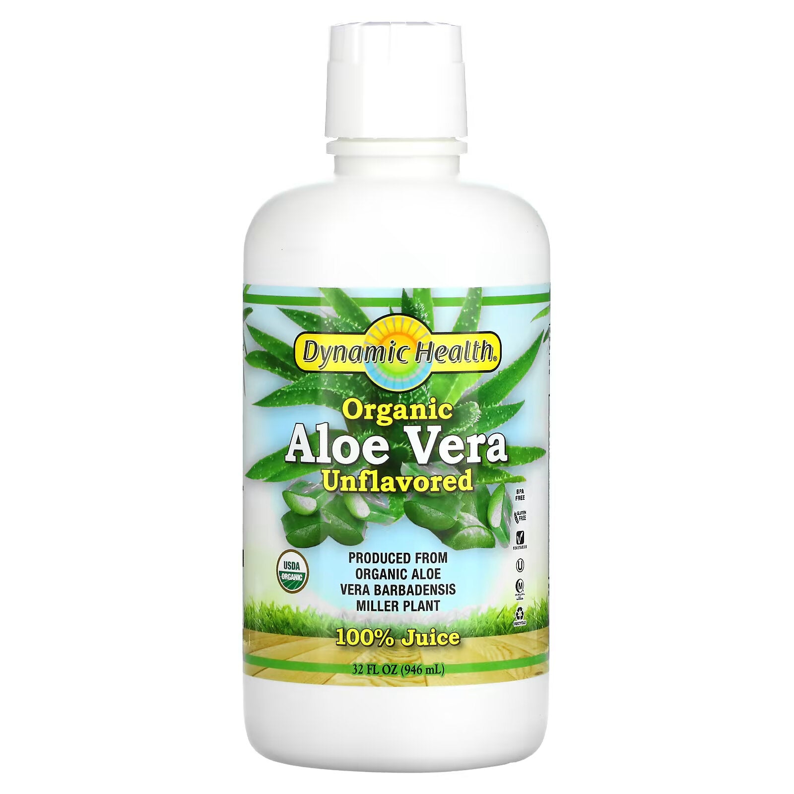 Dynamic Health Laboratories, Organic Aloe Vera, Unflavored, 32 fl oz (946 ml)