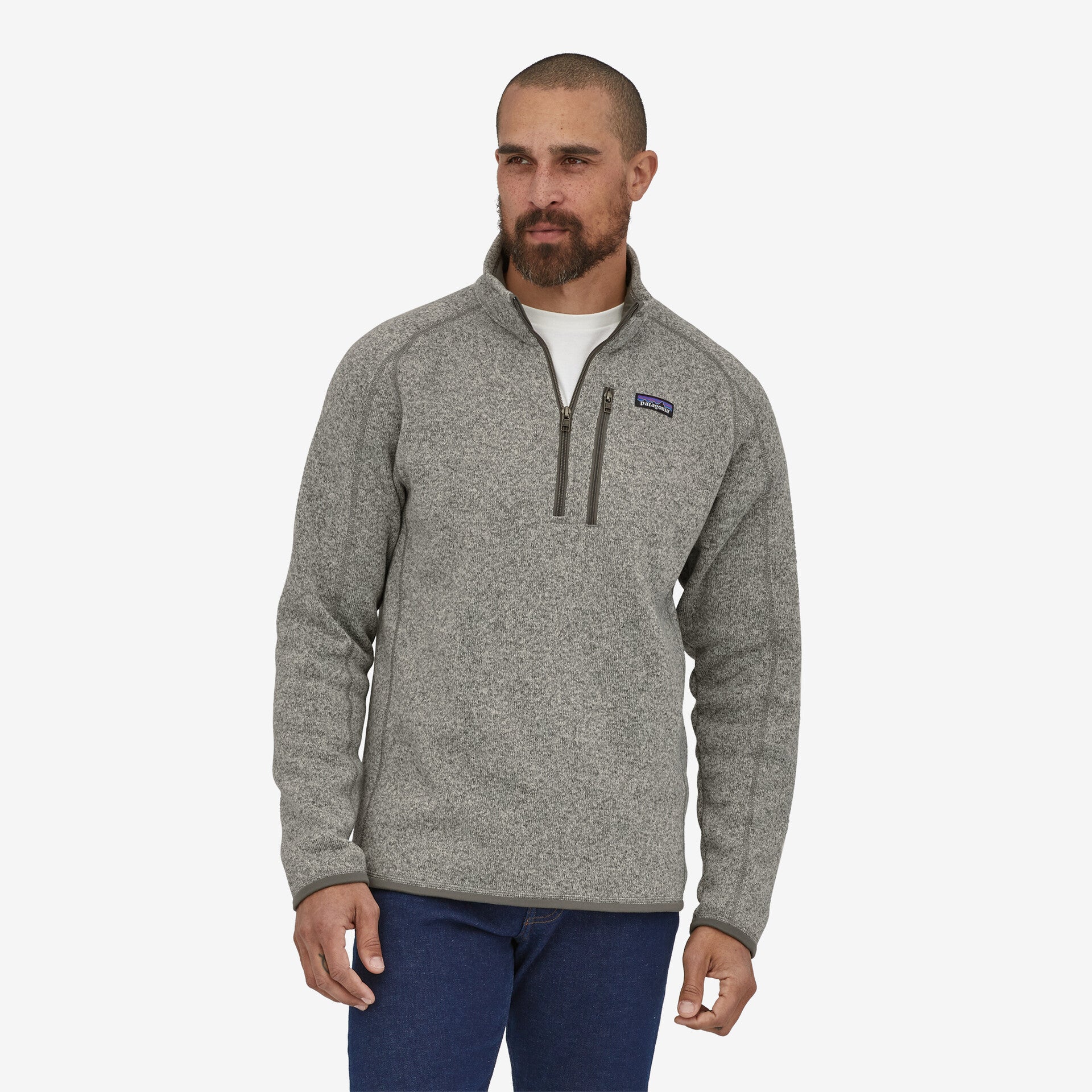 Patagonia Men's Better 1/4 Zip Fleece Sweater in Stonewash