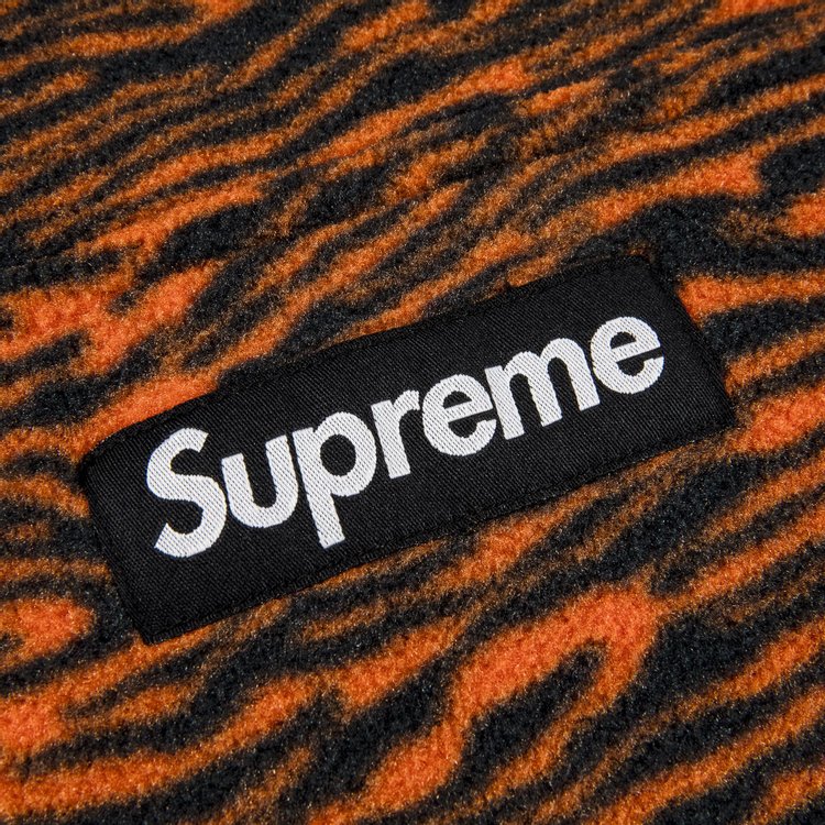 سويت شيرت Supreme Polartec بغطاء رأس "Tiger"، برتقالي