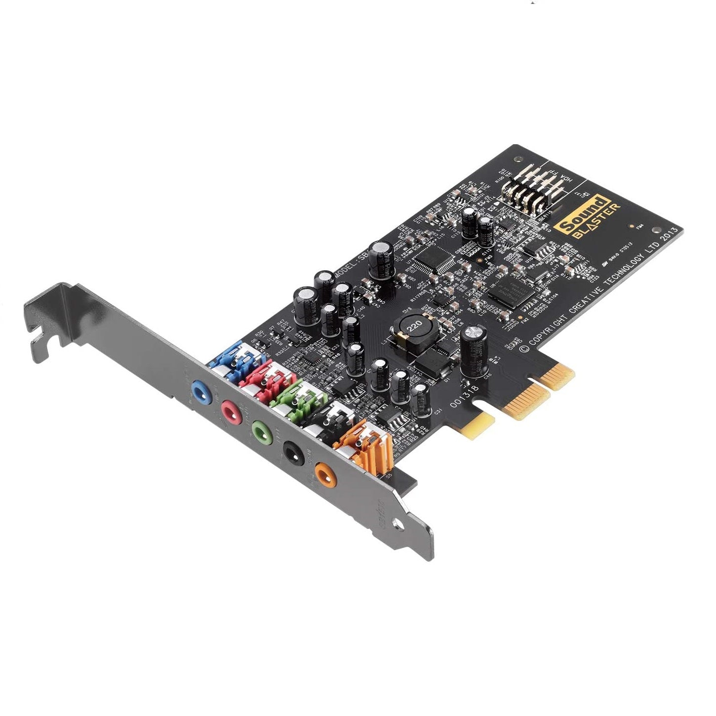 بطاقة صوت داخلية Creative Sound Blaster Audigy FX PCIe 5.1، باللون الأسود