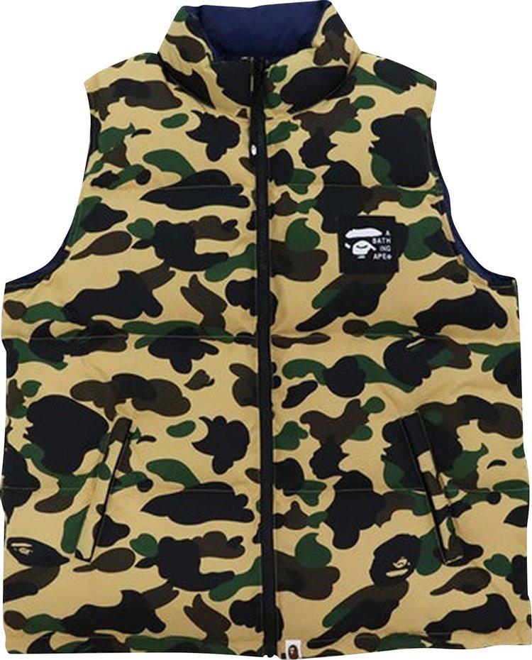 سترة BAPE 1st Camo Reversible Down "Yellow"، باللون الأصفر