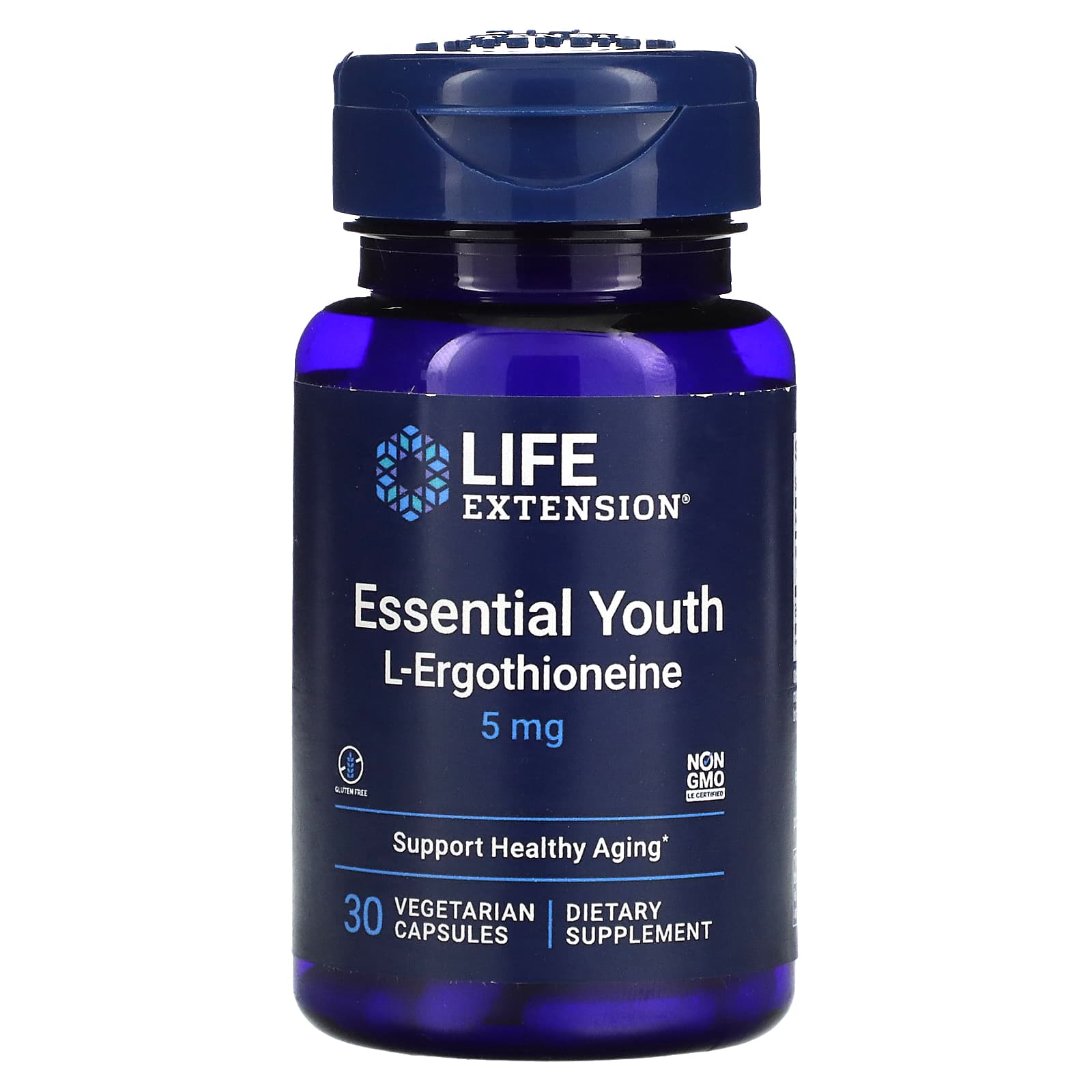 L-Ergothioneine Life Extension Essential Youth، 30 كبسولة نباتية