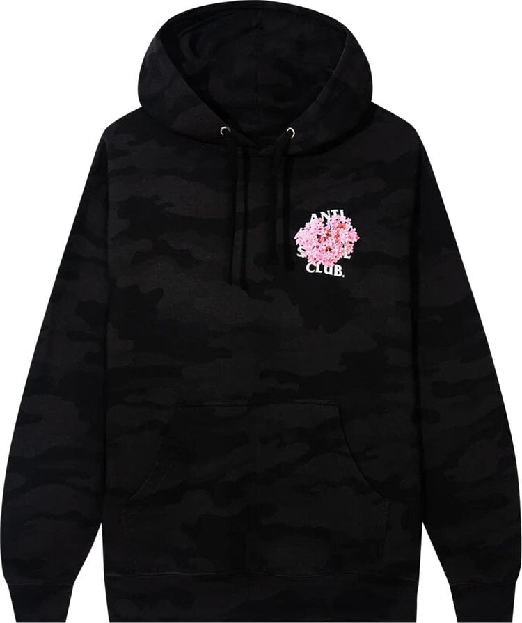 Anti Social Social Club All Rise Hoodie 'Black Camo', multicolor