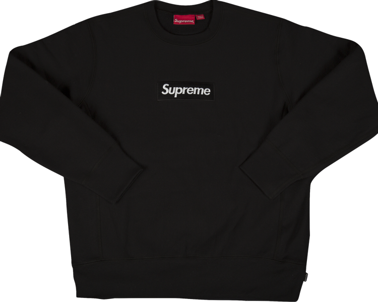 سويت شيرت Supreme Box Logo Crewneck باللون الأسود، أسود