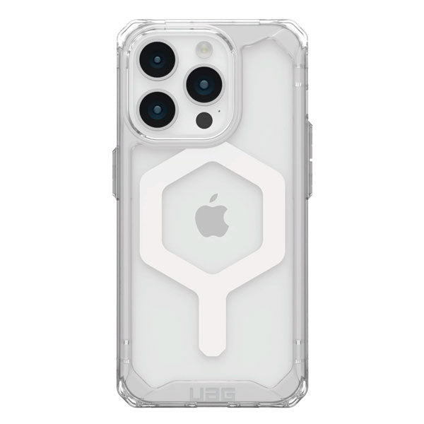 Case UAG Plyo for iPhone 15 Pro, MagSafe Charging, Ice/White