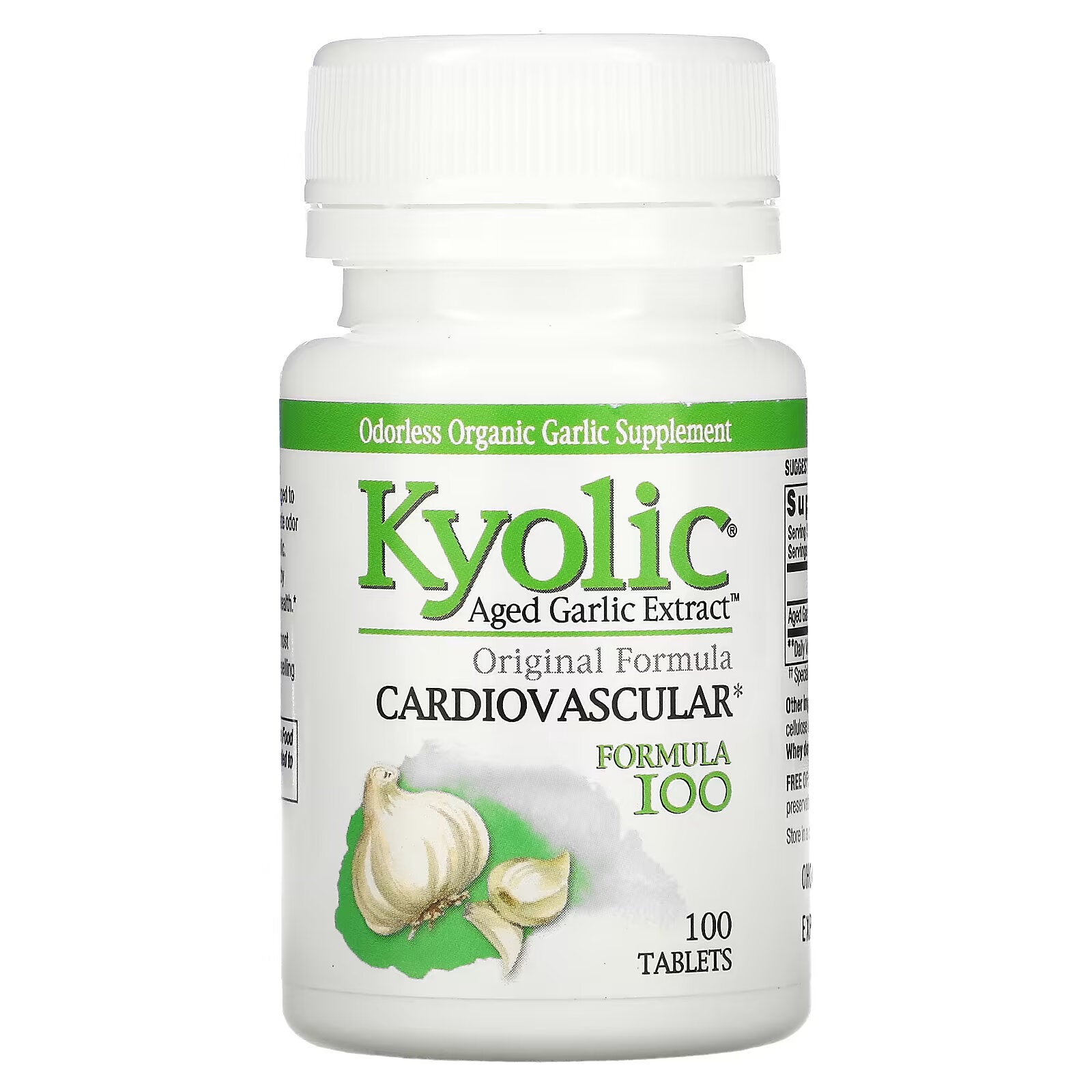 Kyolic, Aged Garlic Extract, Cardiovascular Health formula 100, 100 tablets