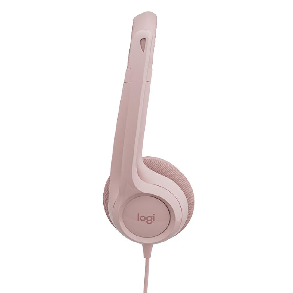 Logitech H390 stereo headset, pink