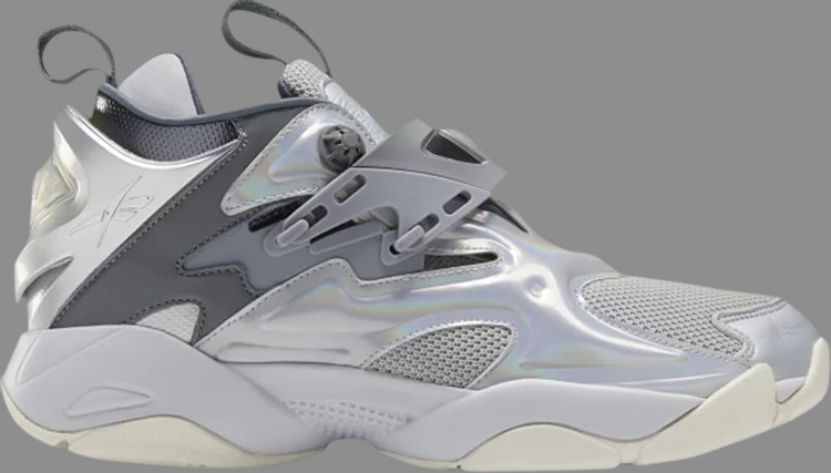 Juun j x pump court 'cold gray metallic' Reebok sneakers, gray