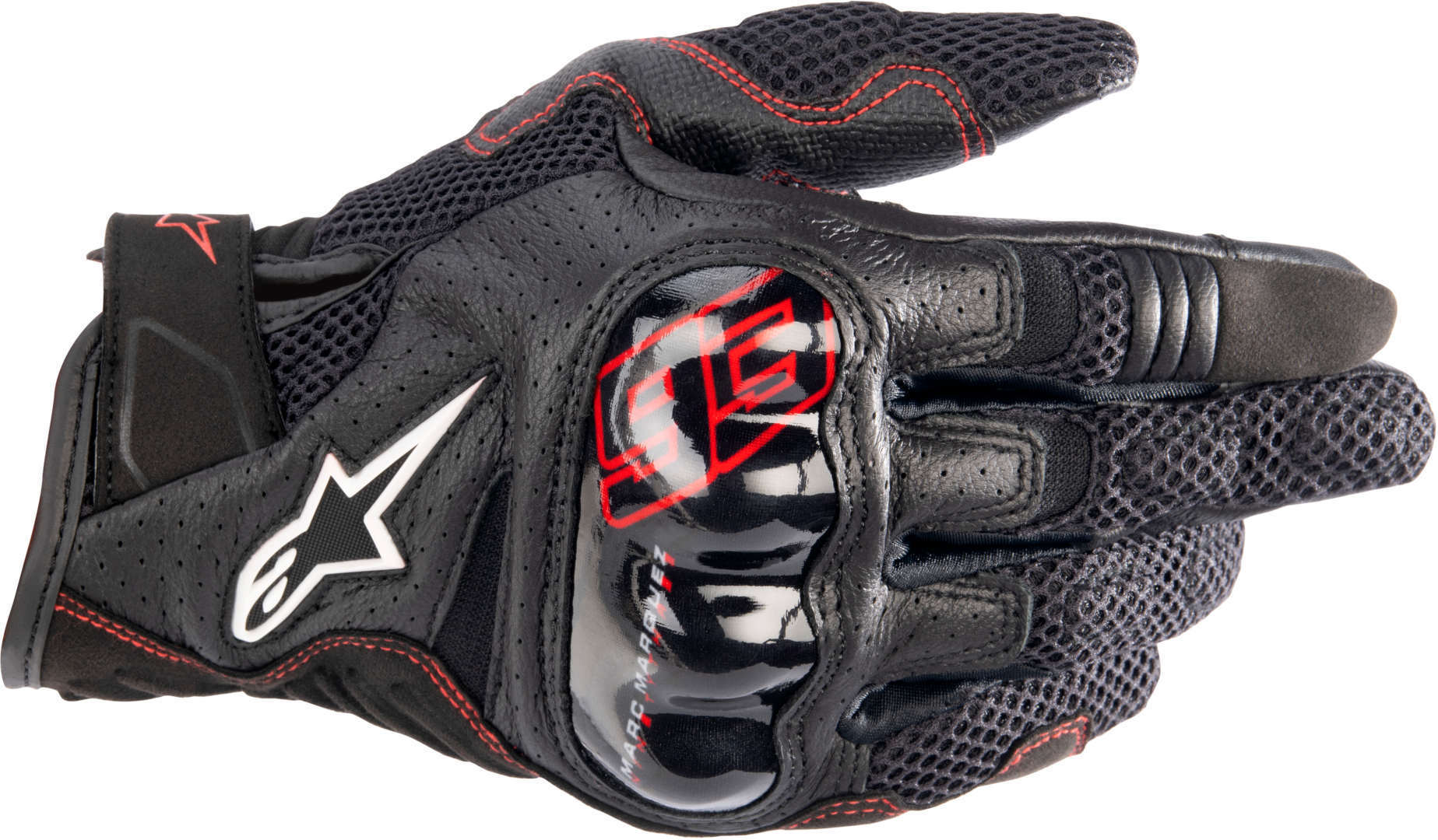 قفازات Alpinestars MM93 Rio Hondo V2 Air للدراجات النارية، أسود/رمادي/أحمر