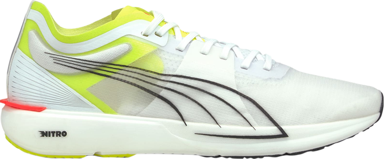 حذاء رياضي Puma Liberate Nitro White Yellow Alert، باللون الأبيض