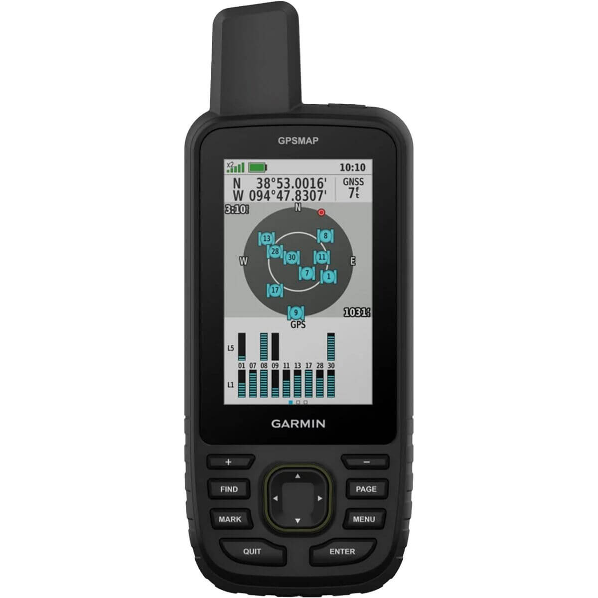 جهاز الملاحة Garmin GPSMAP 67، أسود/أخضر