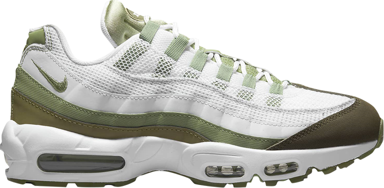 Nike Air Max 95 'White Oil Green' Sneakers, White