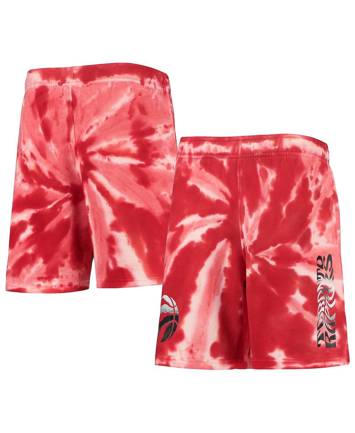 Big Boys Toronto Raptors Santa Monica Red Tie Dye Outerstuff Shorts