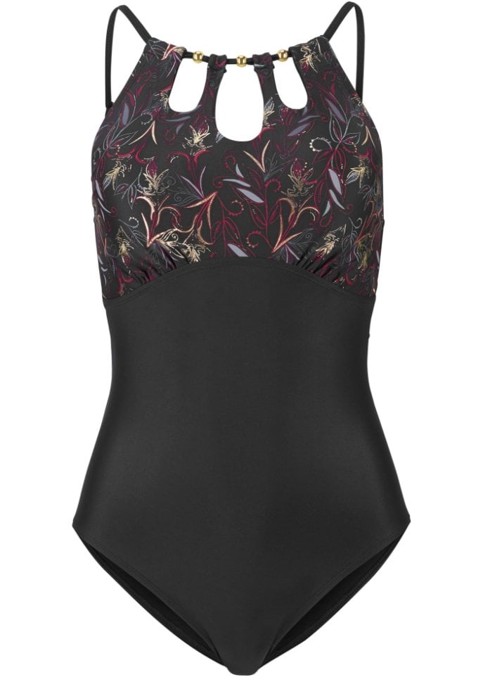 Exclusive mid-sculpting swimsuit Bodyflirt, black