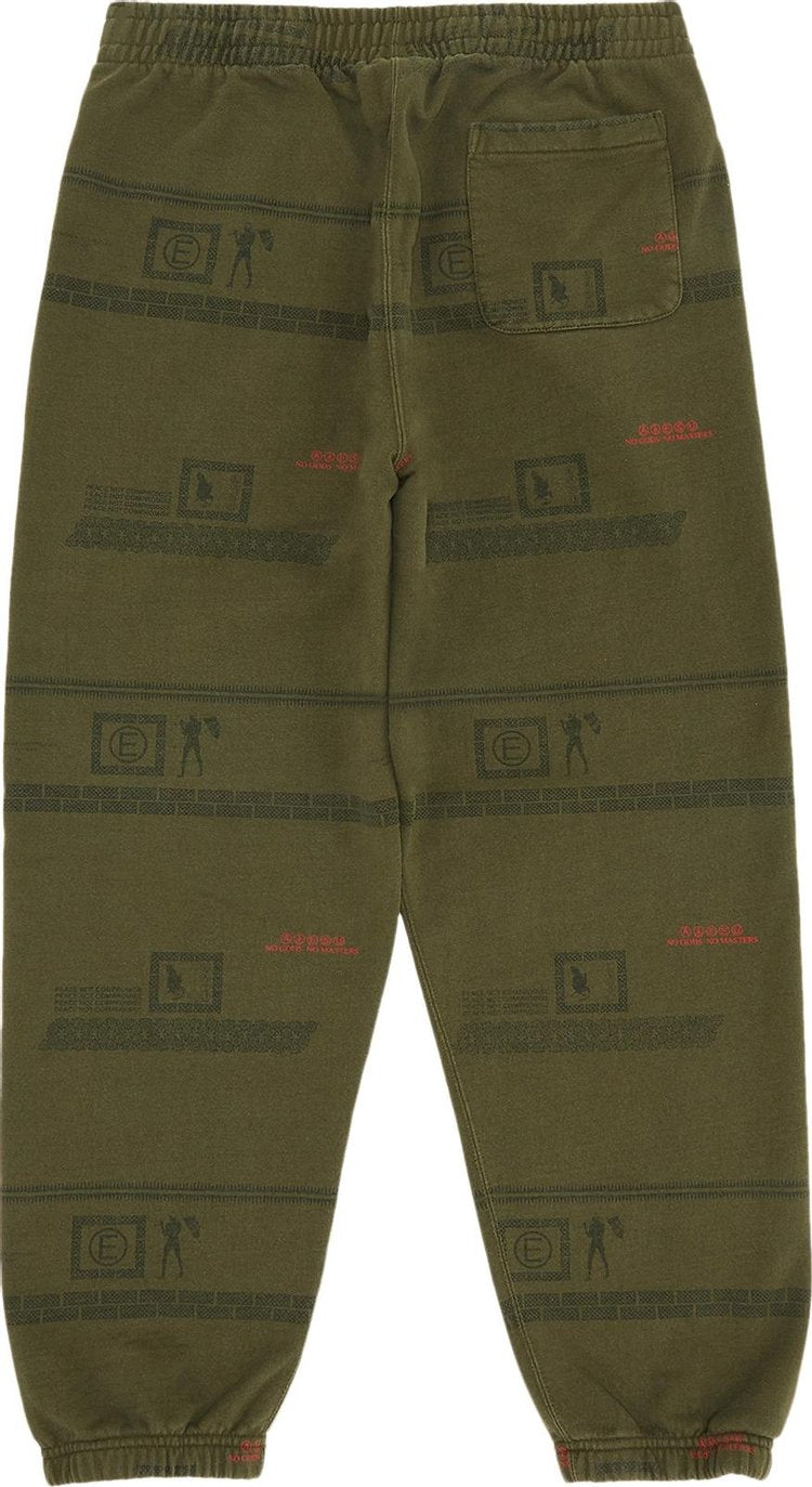 بنطال رياضي من Supreme x UNDERCOVER Camo باللون الزيتوني الداكن والأخضر