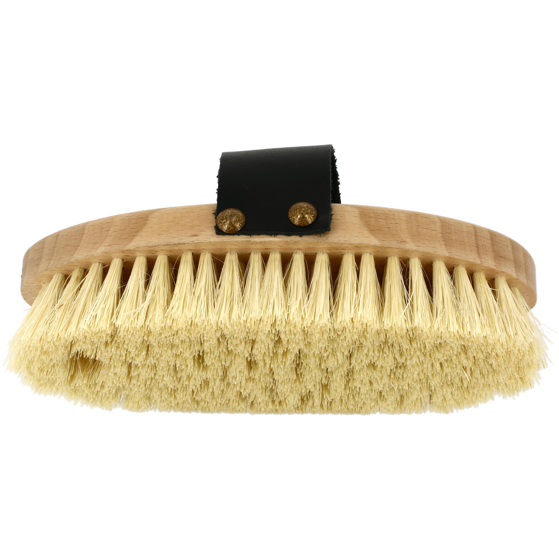 Fouganza Sentier horse brush, wooden, short bristles, beige