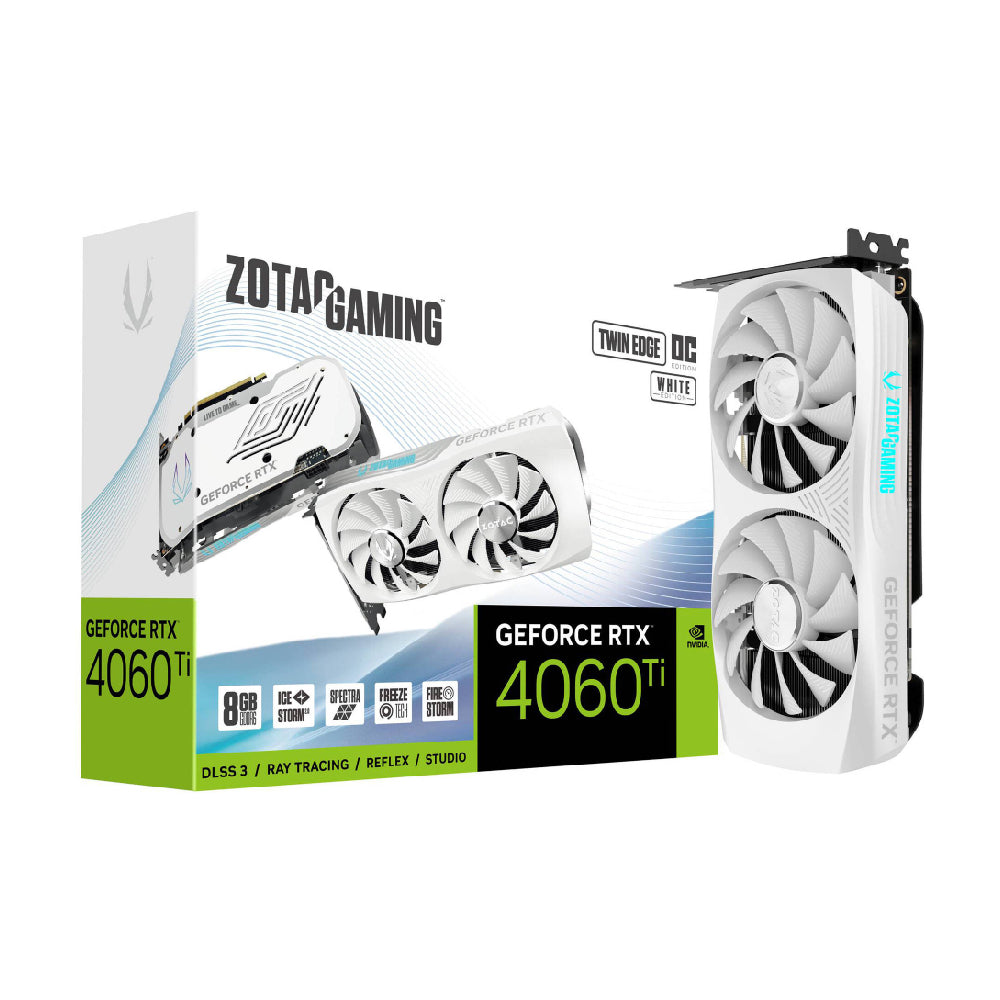 Video card ZOTAC GeForce RTX 4060 Ti Twin Edge OC, 8 GB, white