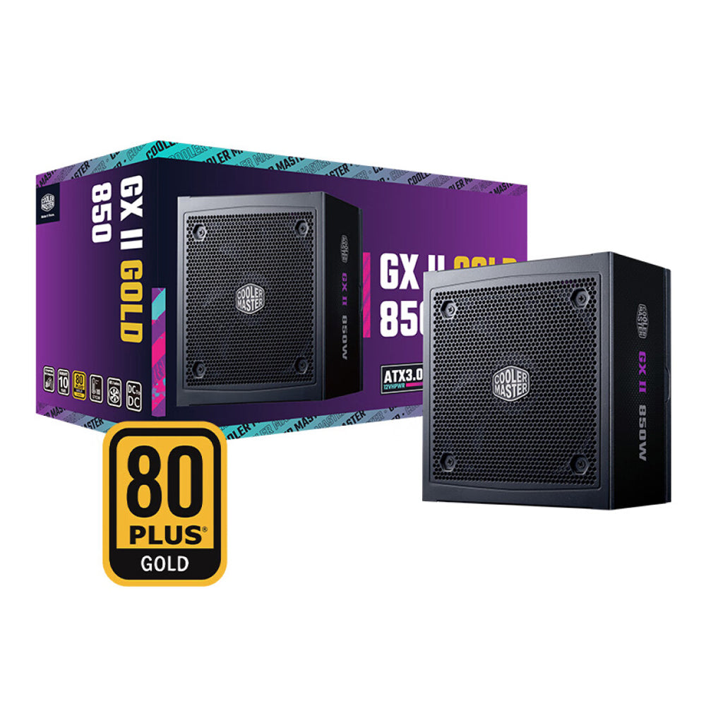 مزود الطاقة Cooler Master GX II Gold 850، 850 واط، أسود