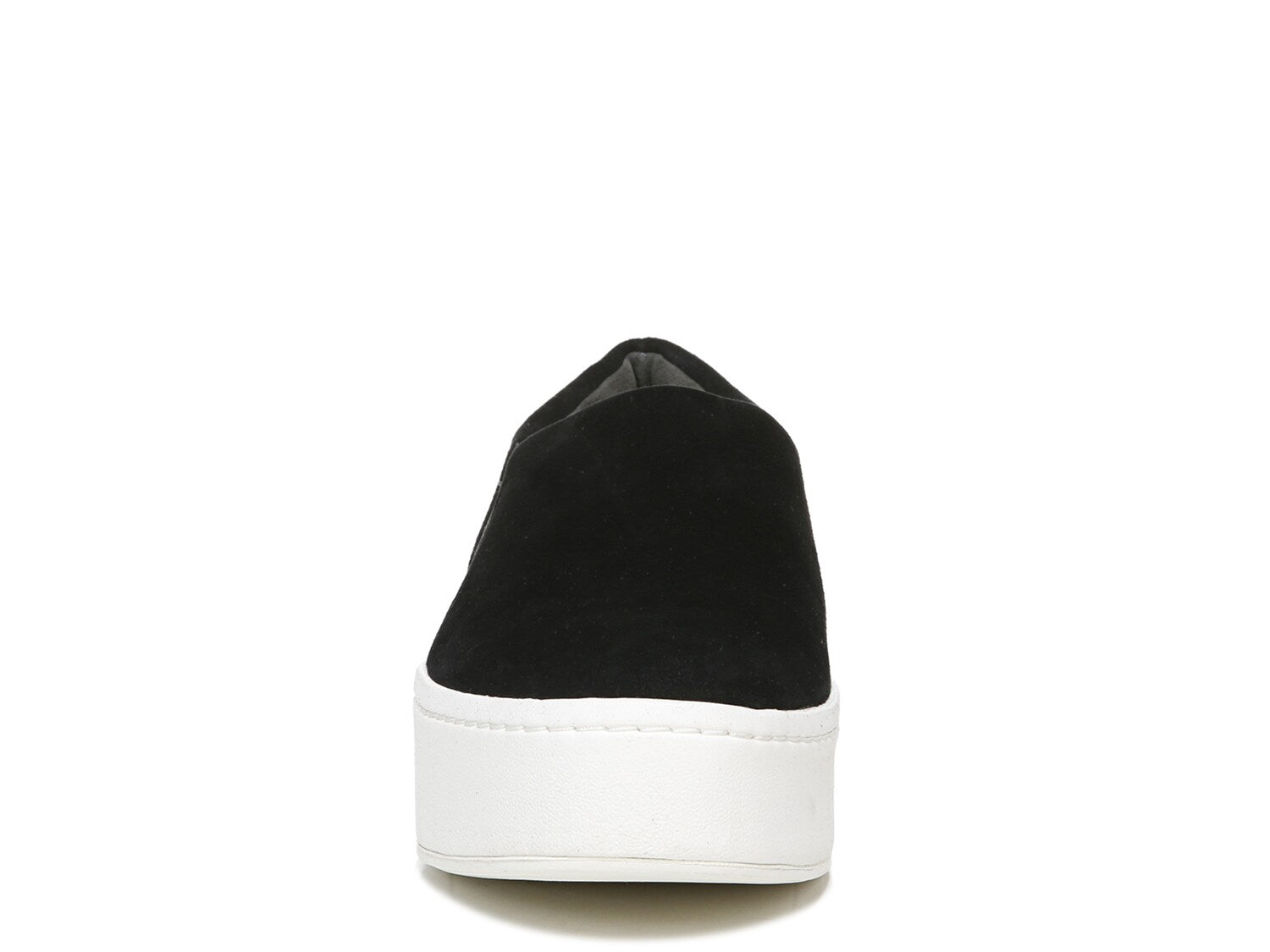 Women's Vince Warren suede slip-on sneakers on platform, black