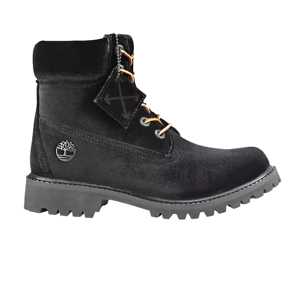 حذاء Timberland الفاخر Off-White x Wmns مقاس 6 بوصات، أسود