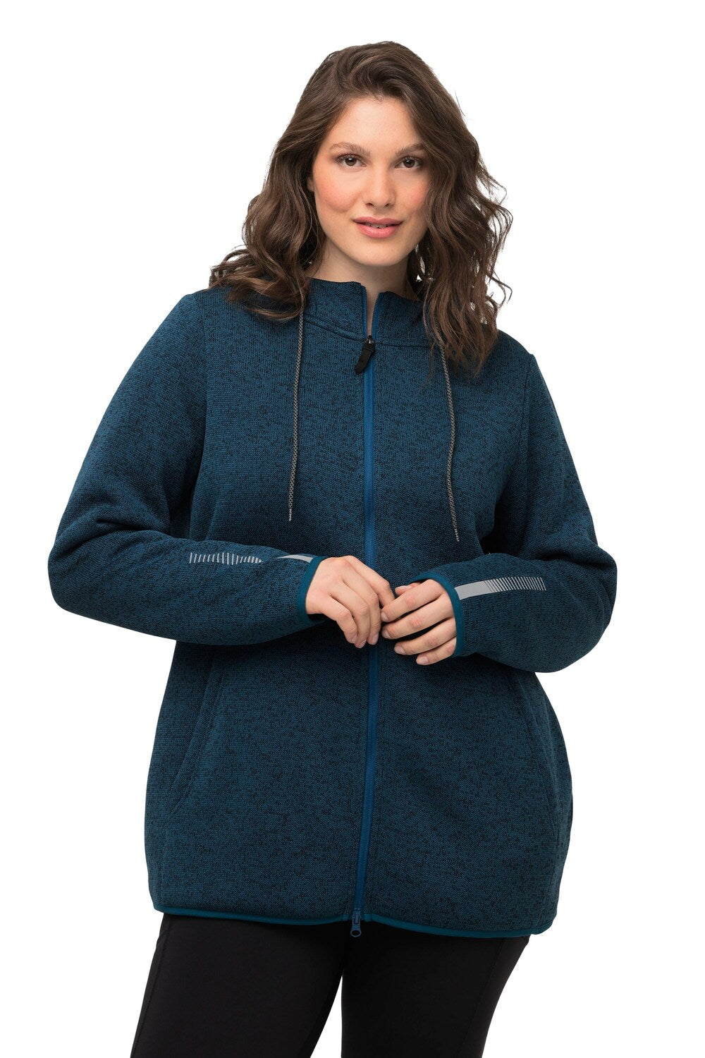 Ulla Popken fleece vest, blue