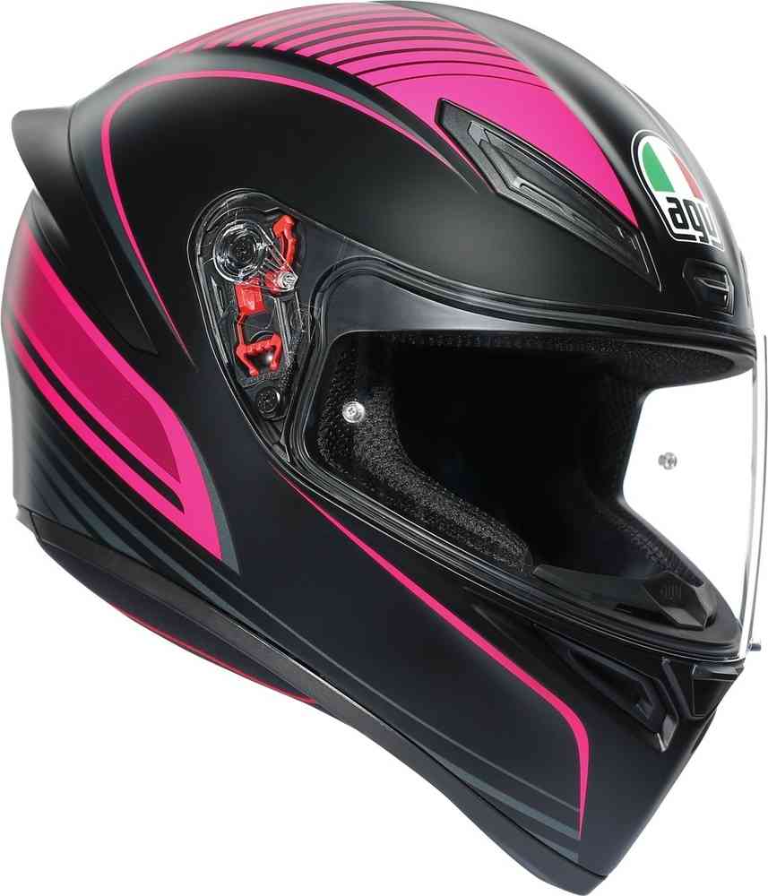 Warm-up helmet K-1 AGV, black/pink