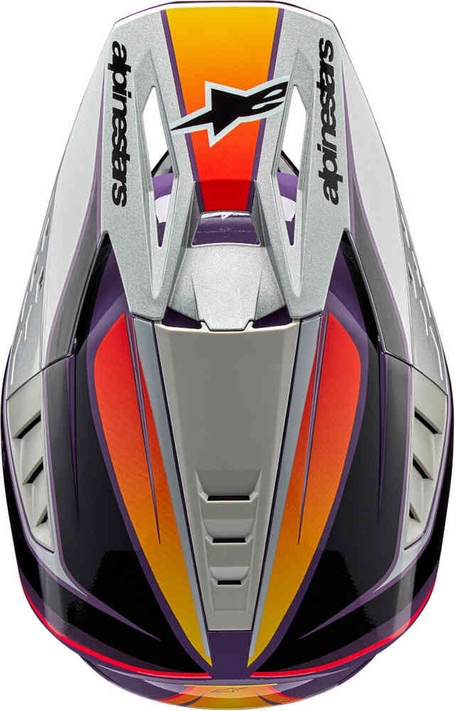 S-M5 Sail 2024 Alpinestars Motocross Helmet Black/Purple/Silver