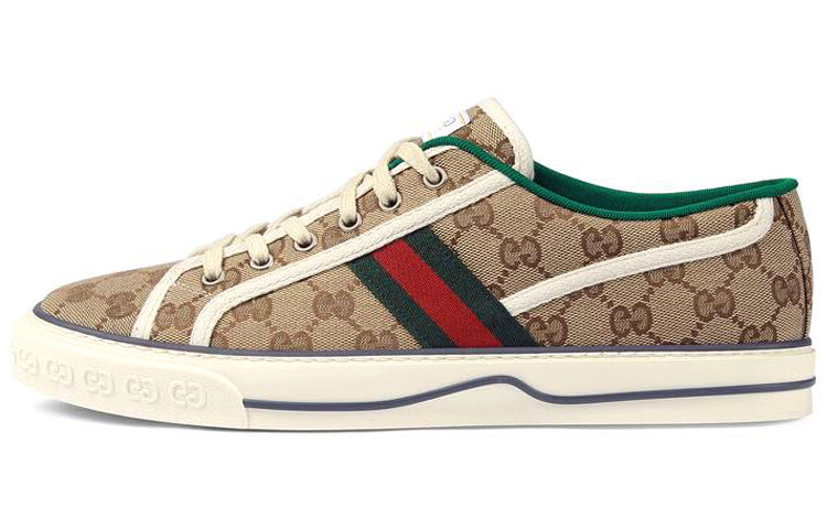 Gucci Tennis 1977 GG sneakers, brown/green/red