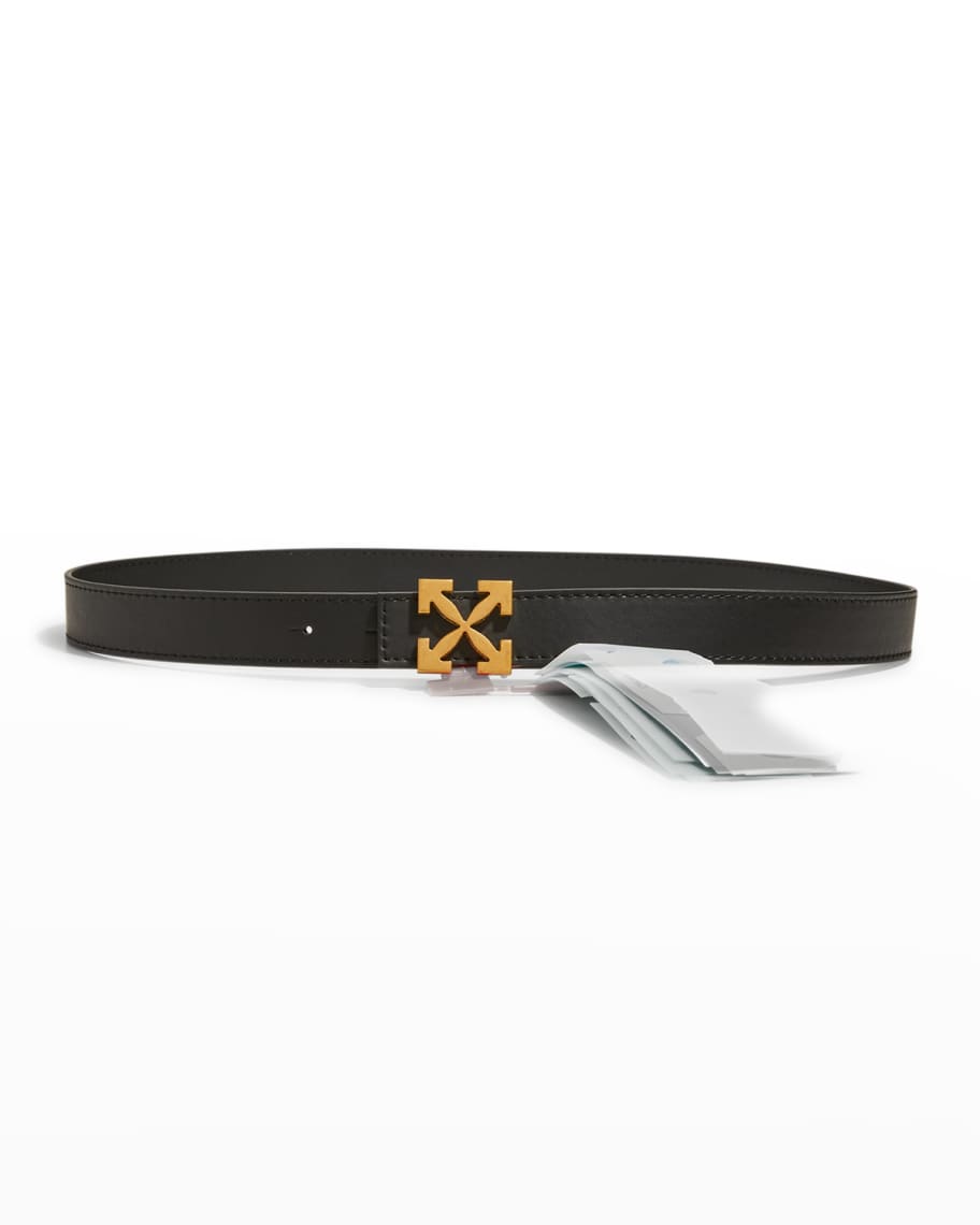 Arrow Off-White Reversible Leather Belt