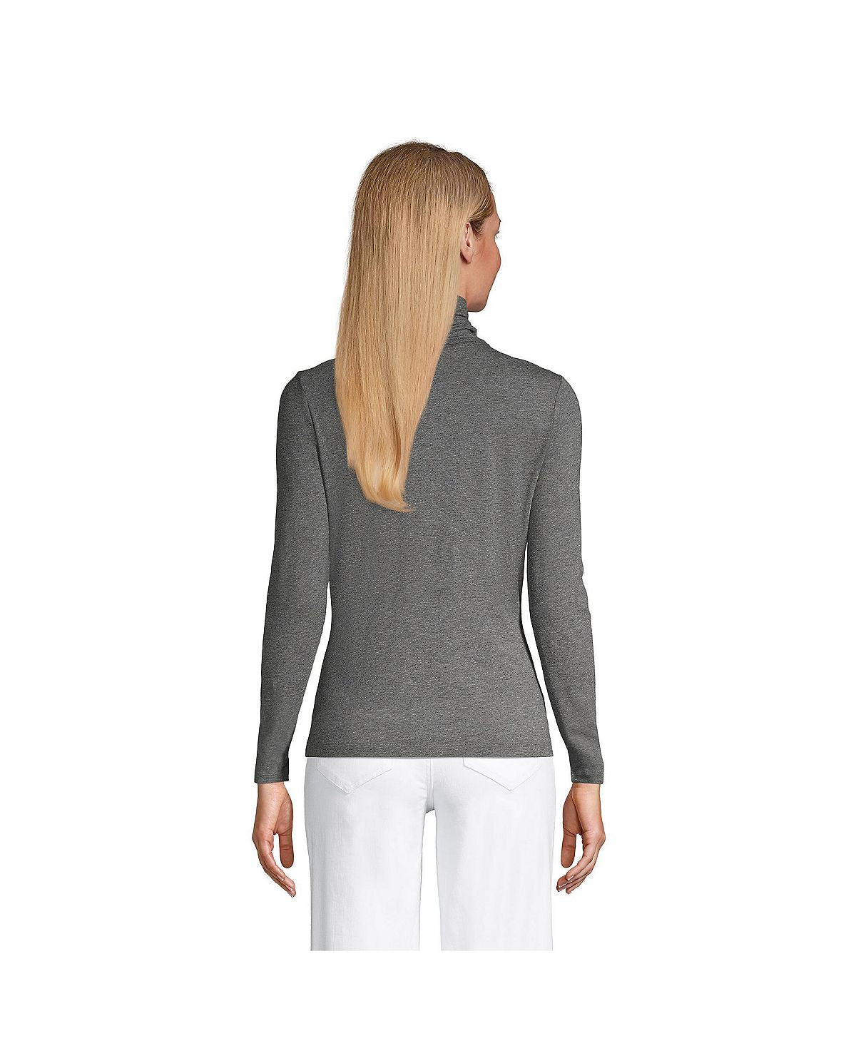 Lands' End Women's Lightweight Long Sleeve Petite Turtleneck