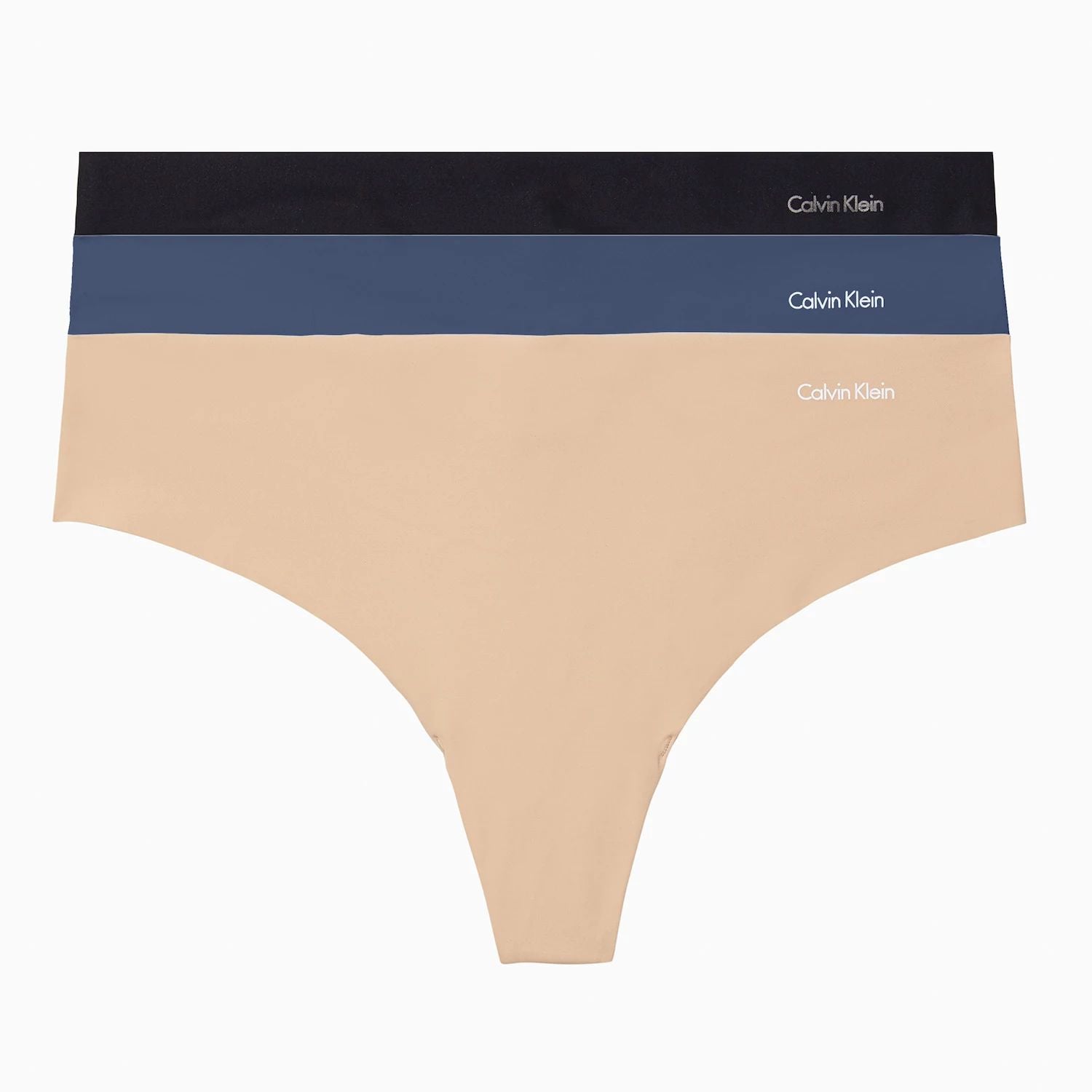 Women's Calvin Klein 3 pcs. Seamless thong set Invisibles QD3558 Calvin Klein