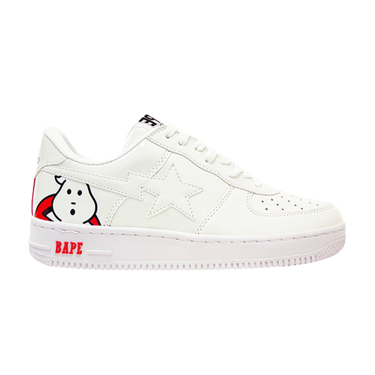 BAPE Ghostbusters x Bapesta Low 'White' Sneakers, White