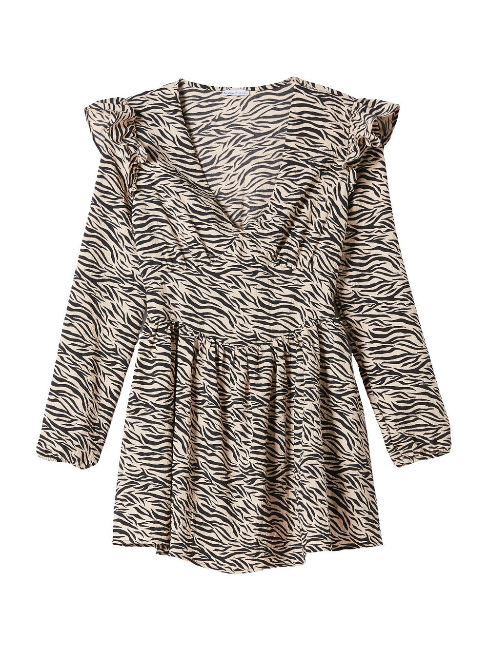 Bershka dress, beige/black