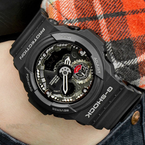 CASIO G-Shock Analog-Digital 'Black' Watch, black