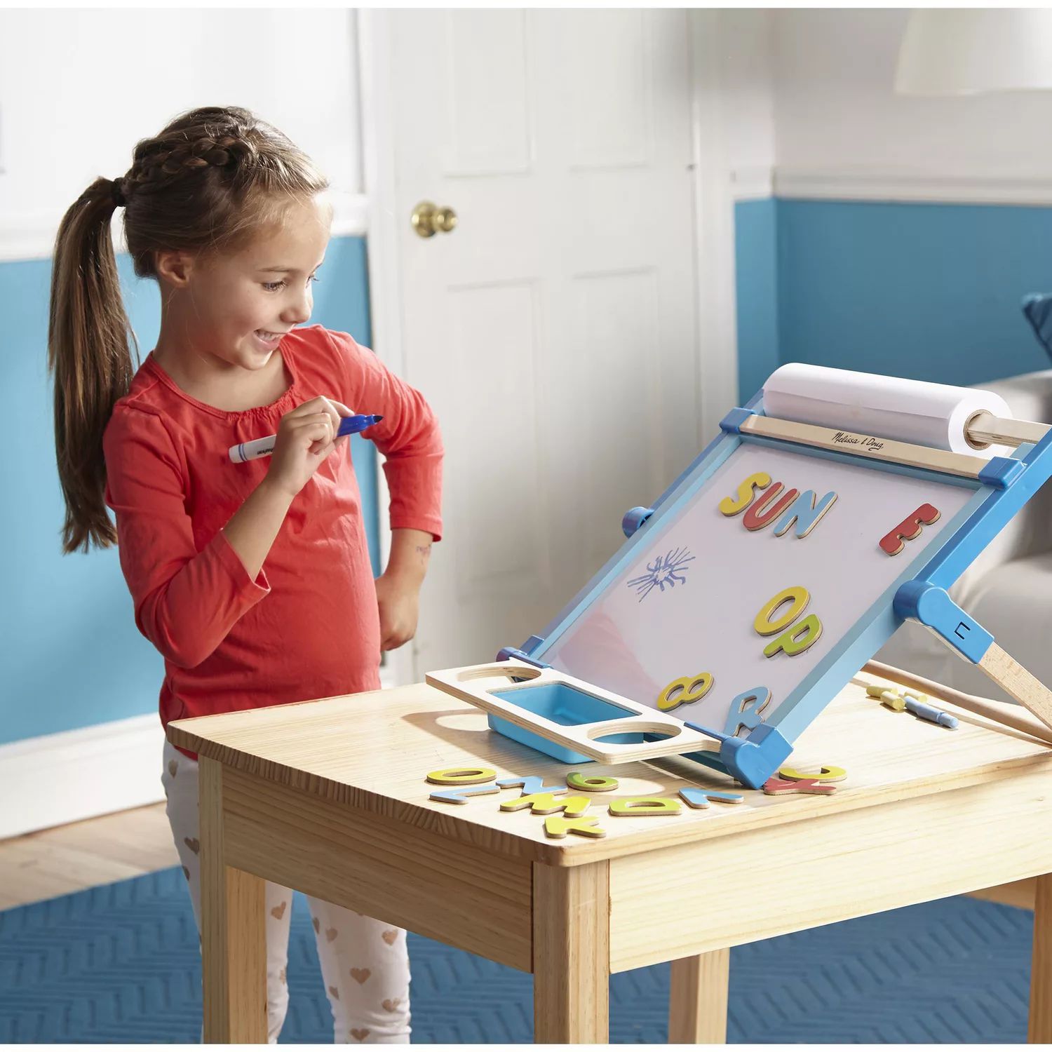 Melissa & Doug Double Sided Magnetic Table Easel Melissa & Doug