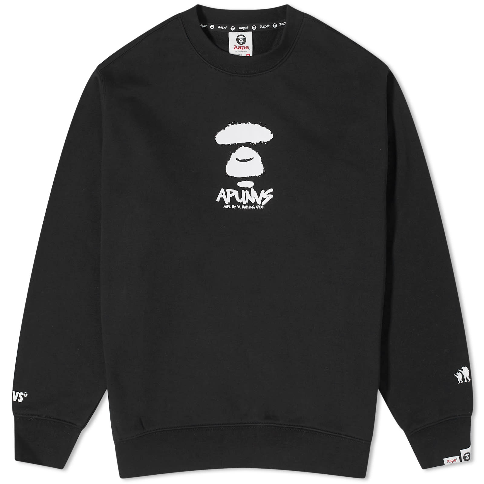 Aape Graffiti Face Sweatshirt, black