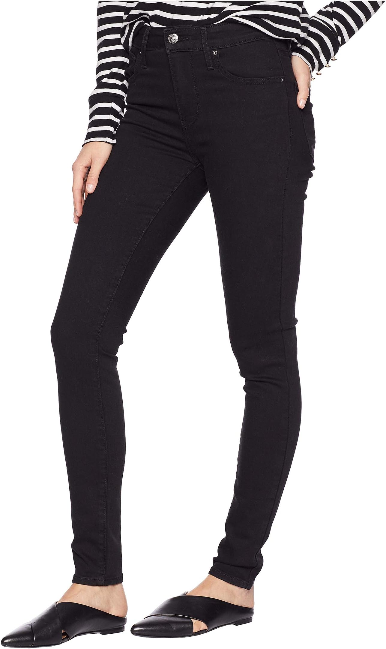 Levi's 721 High Rise Skinny Jeans, Soft Black