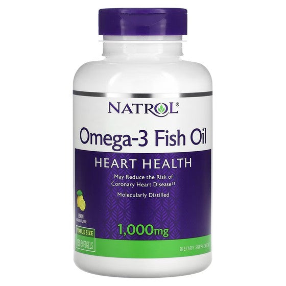 Natrol Omega 3 Fish Oil, Lemon, 150 Softgels